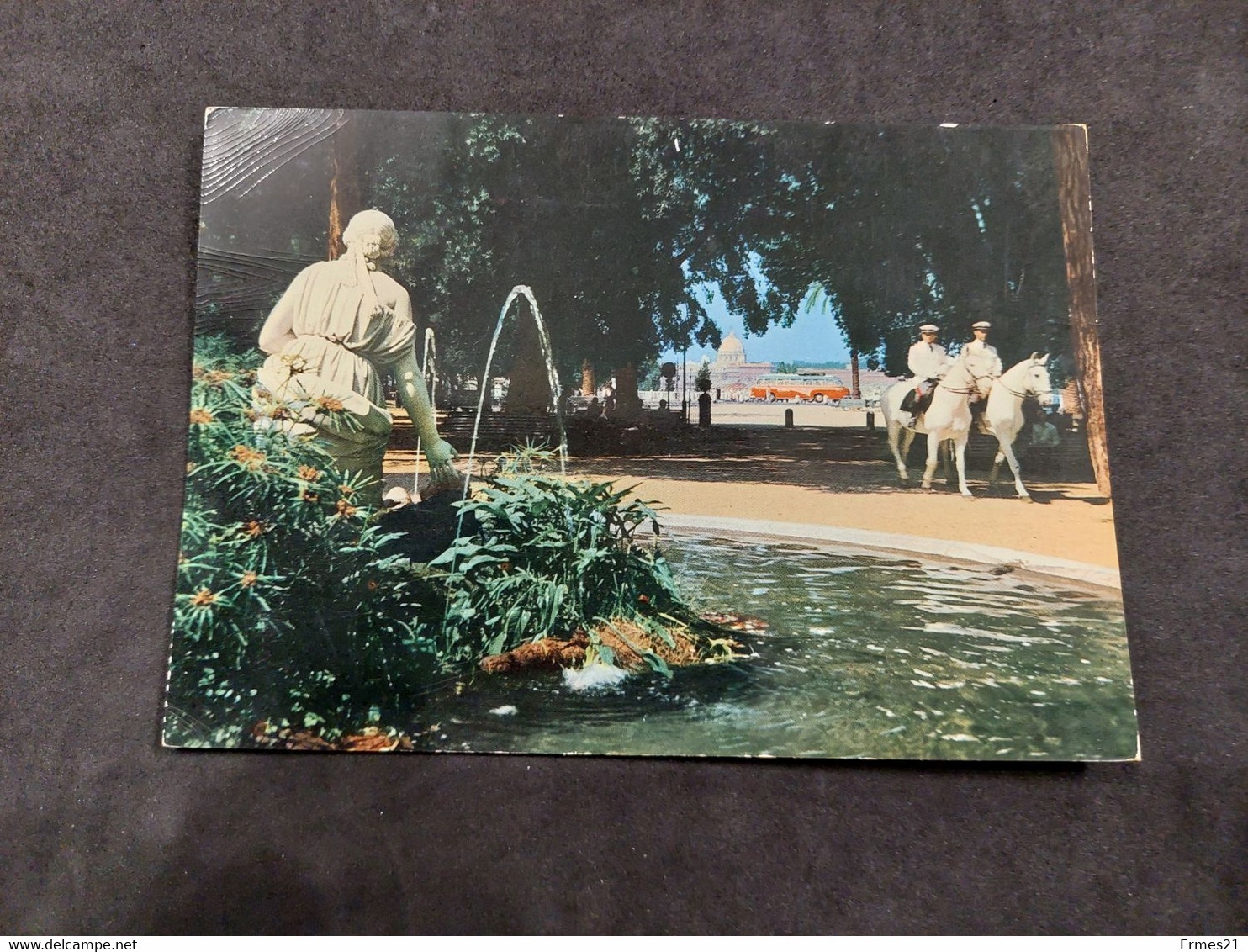 Cartolina Roma 1962. Fontana Del Mosè Al Pincio. Condizioni Eccellenti. Viaggiata. - Parcs & Jardins