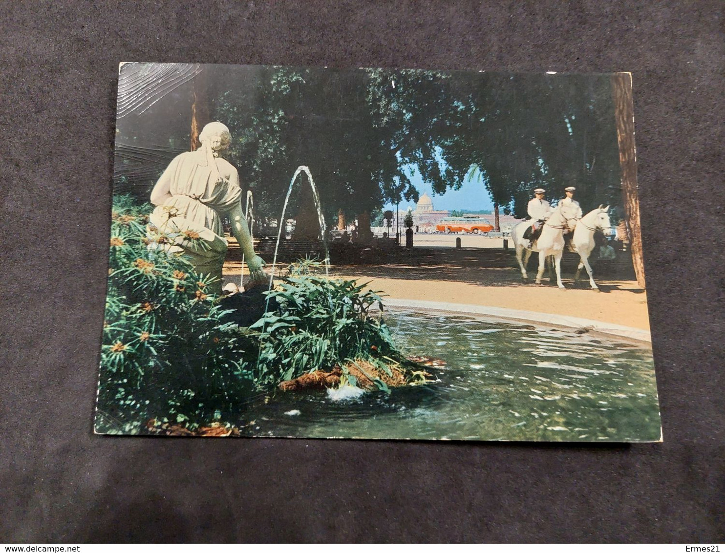 Cartolina Roma 1962. Fontana Del Mosè Al Pincio. Condizioni Eccellenti. Viaggiata. - Parks & Gardens