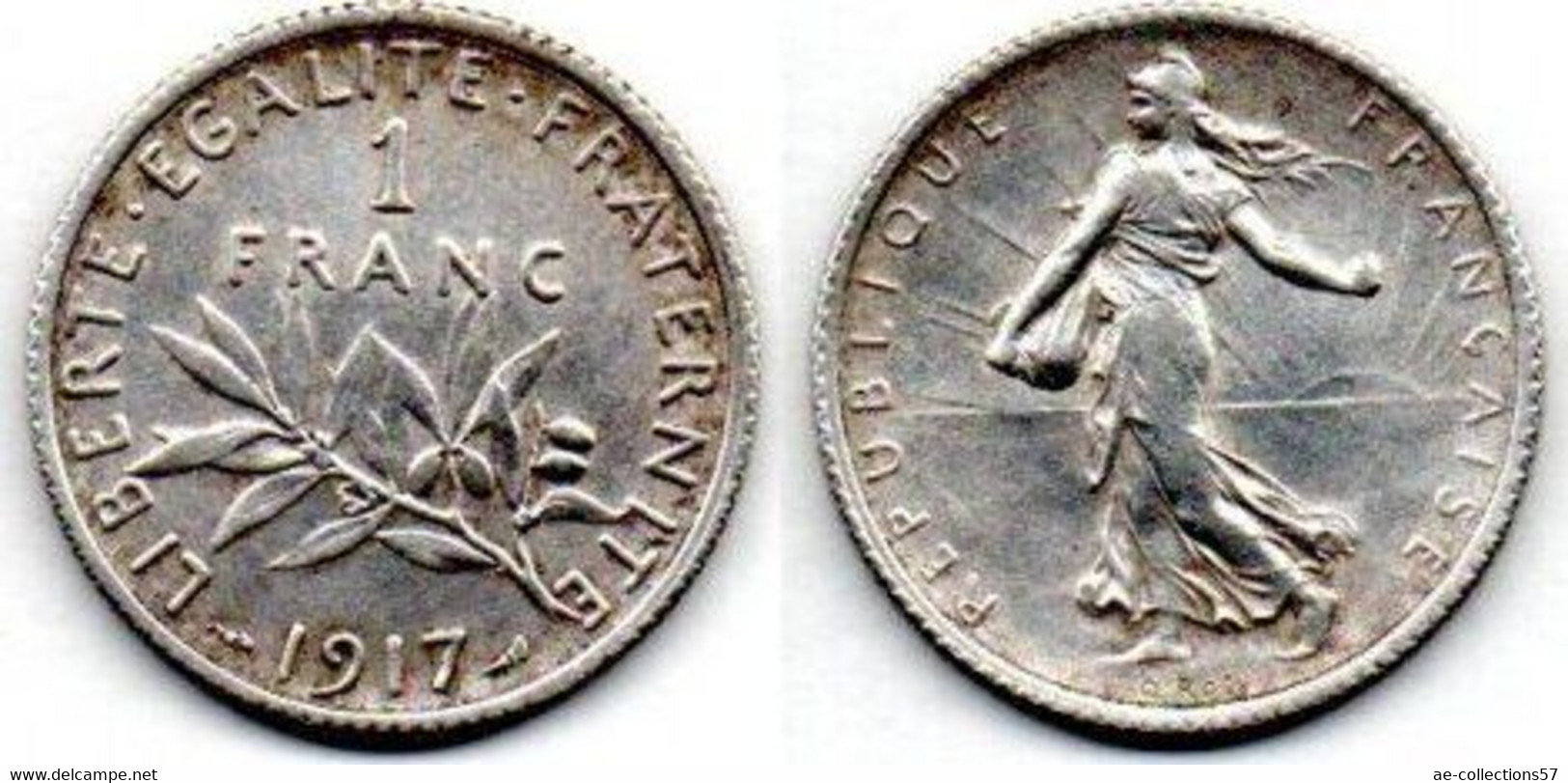 1 Franc 1917 Semeuse TTB+ - 1 Franc