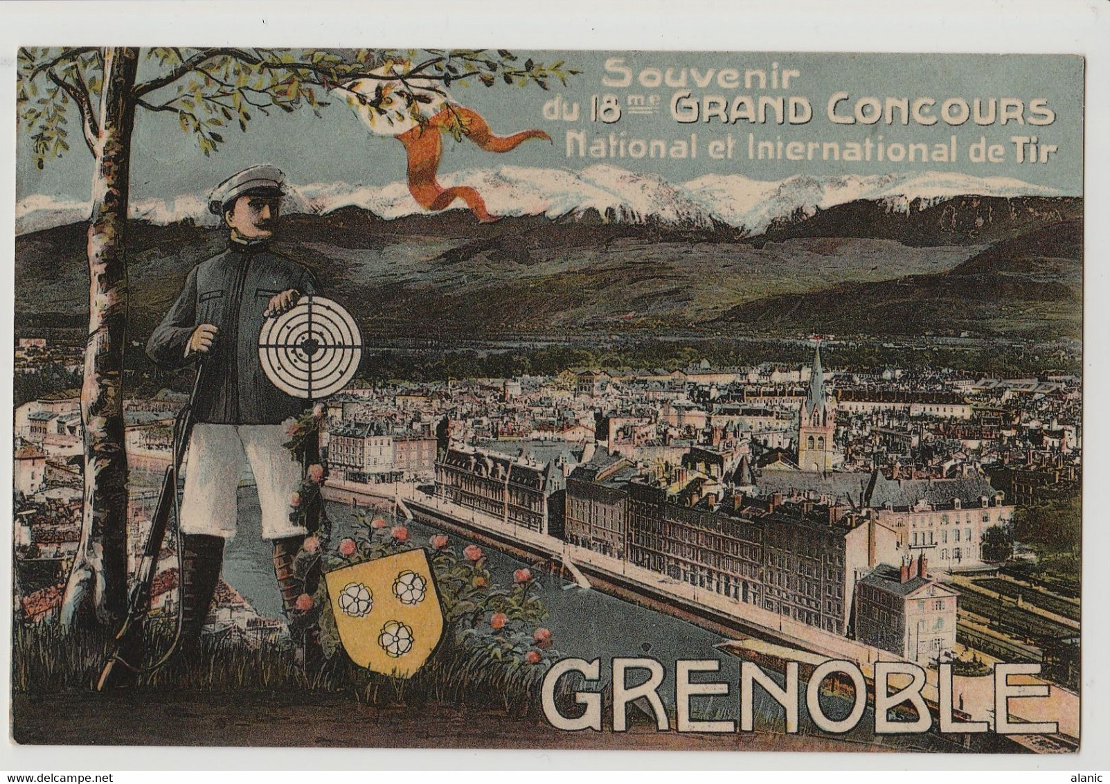 C.SM- GRENOBLE - Souvenir Du 18me GRAND CONCOURS National Et International De Tir - // Circulé 31 MARS1972 - Schieten (Wapens)