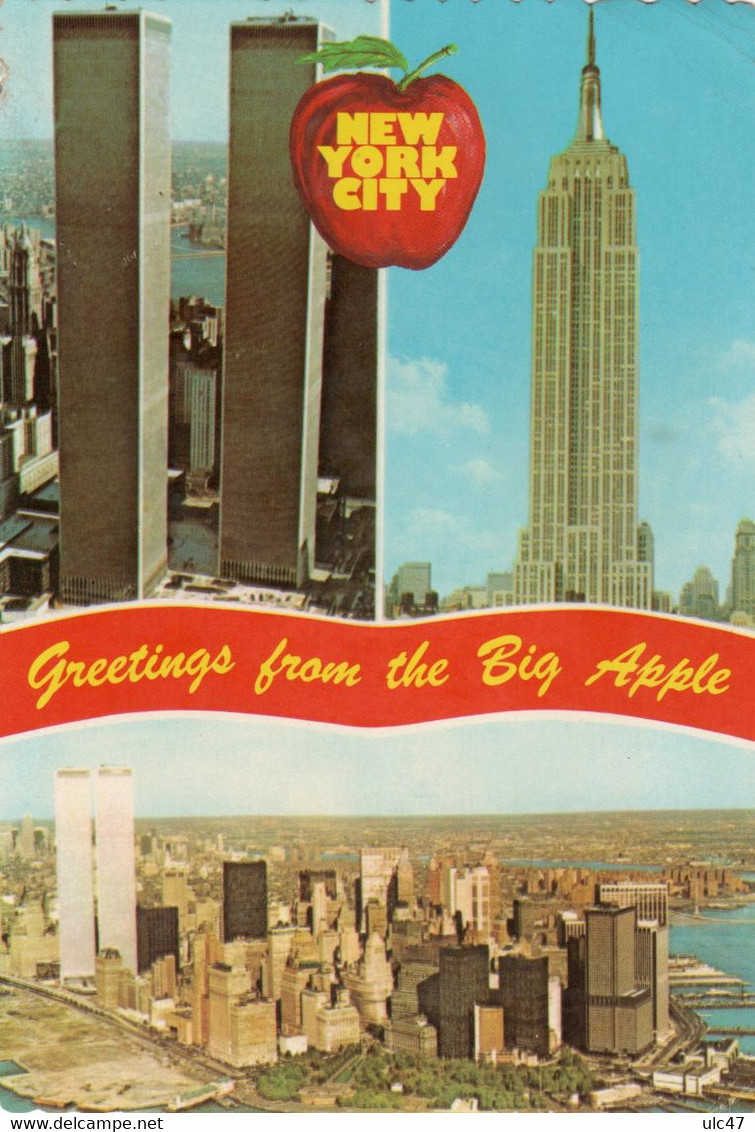 - NEX YORK CITY - Greetings From The Big Apple - Scan Verso - - Empire State Building