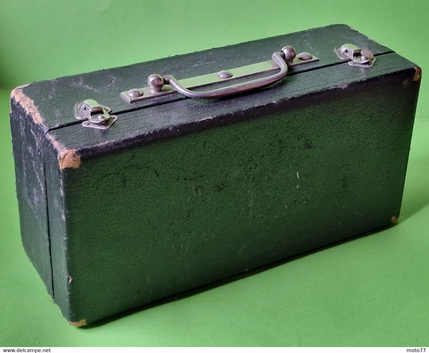 Ancien appareil ÉTALON mesure PRESSION 25 bars - Métal chromé - Jolie Boite bois  "laissé dans son jus" - vers 1960
