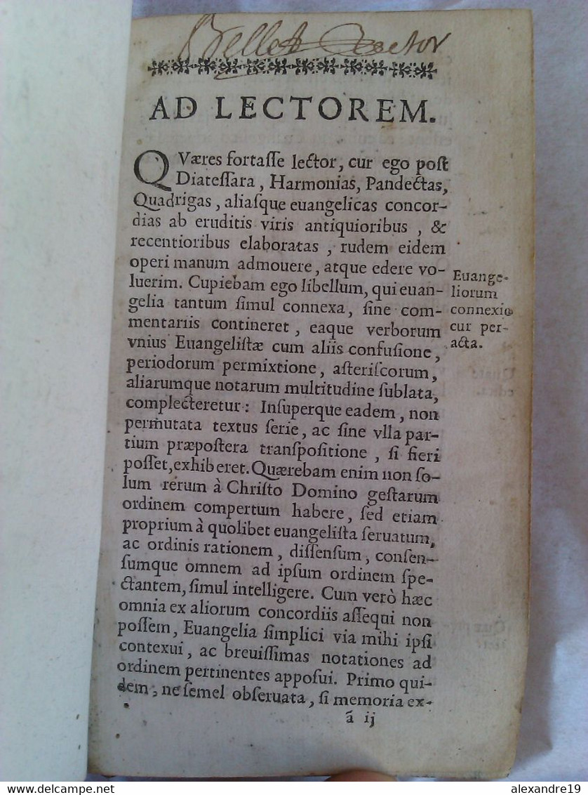 Cesare Becilli, Connexio evangeliorum, 1651. Edité par Sébastien Huré, évangiles religion