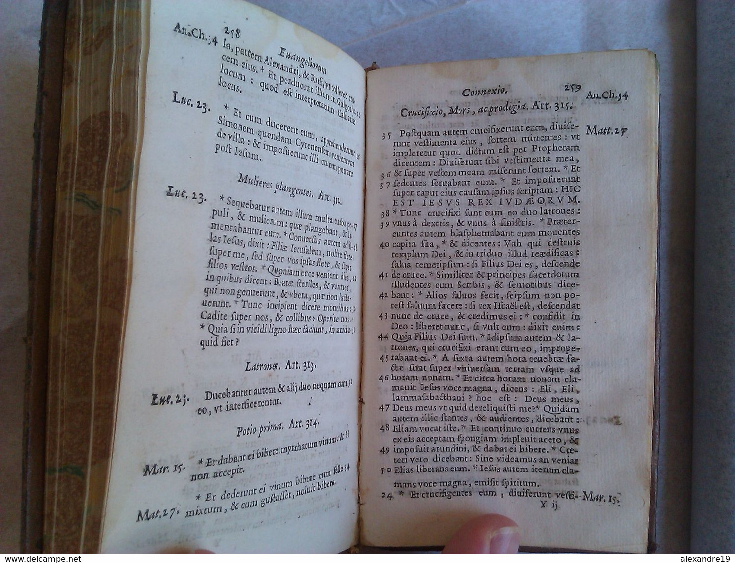 Cesare Becilli, Connexio evangeliorum, 1651. Edité par Sébastien Huré, évangiles religion