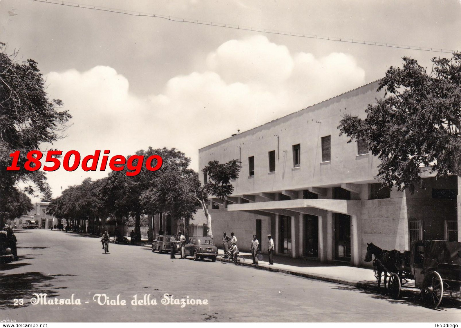 MARSALA - VIALE  DELLA STAZIONE F/GRANDE NONVIAGGIATA  ANIMAZIONE - Marsala