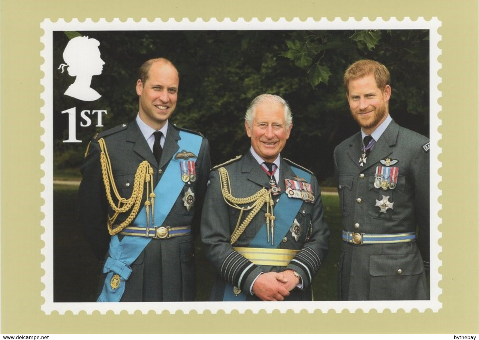 Great Britain 2018 PHQ Card Sc 3801c 1st Princes Charles, William, Harry 70th Birthday - Cartes PHQ