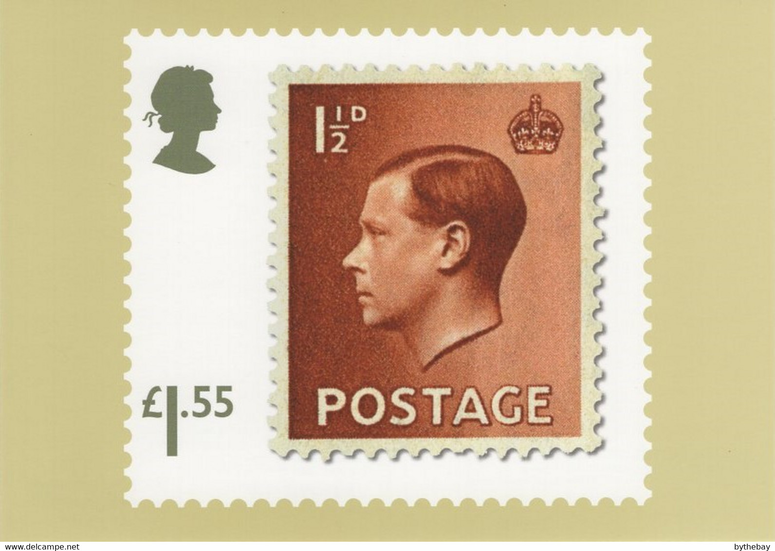 Great Britain 2019 PHQ Card Sc 3802d 1.55pd 1 1/2p Edward VIII Classic British Stamps - PHQ Cards