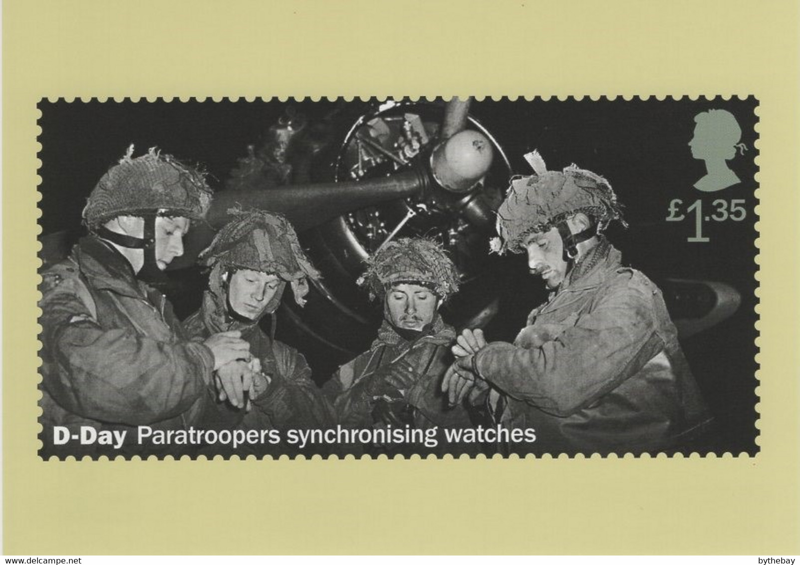 Great Britain 2019 PHQ Card Sc 3855 1.35pd D-Day Paratroopers Synch Watches - PHQ Karten