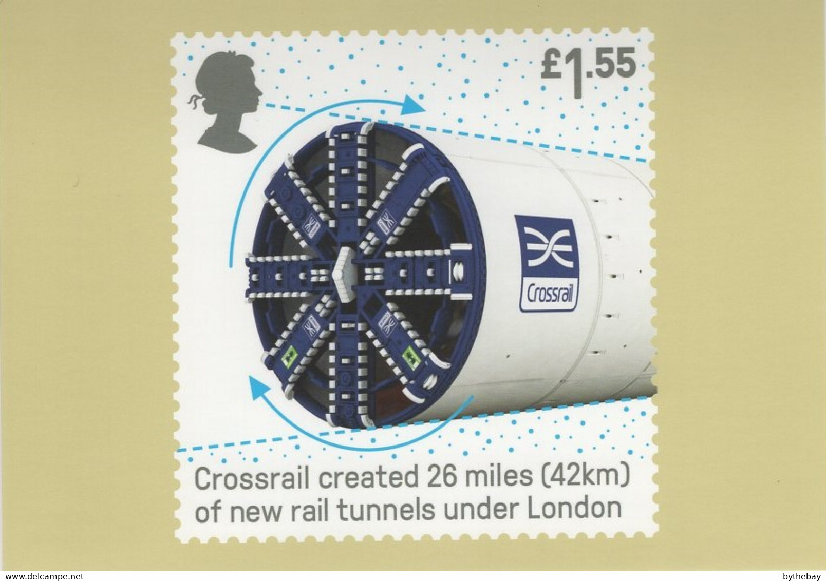 Great Britain 2019 PHQ Card Sc 3842 1.55pd Crossrail Tunnels - Cartes PHQ