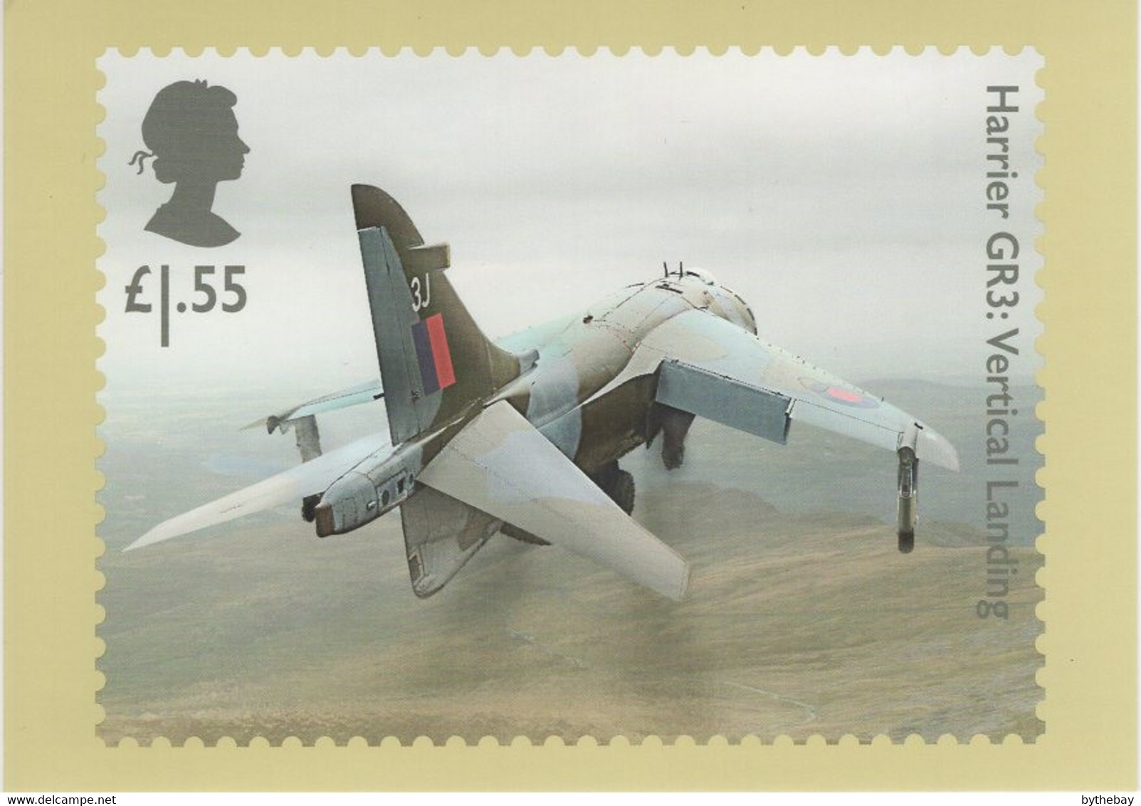 Great Britain 2019 PHQ Card Sc 3845d 1.55pd Harrier GR3 Vertical Landing - PHQ Cards