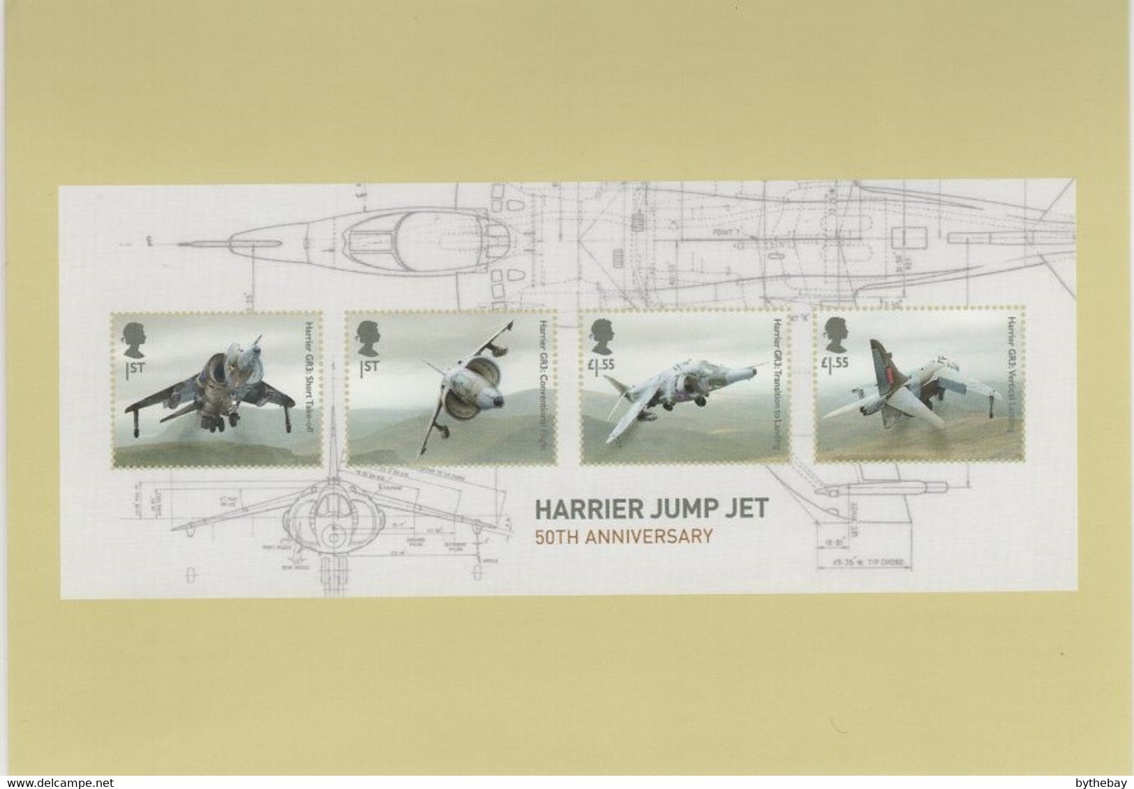 Great Britain 2019 PHQ Card Sc 3845 The Harrier Jump Jet 50th Ann - Cartes PHQ