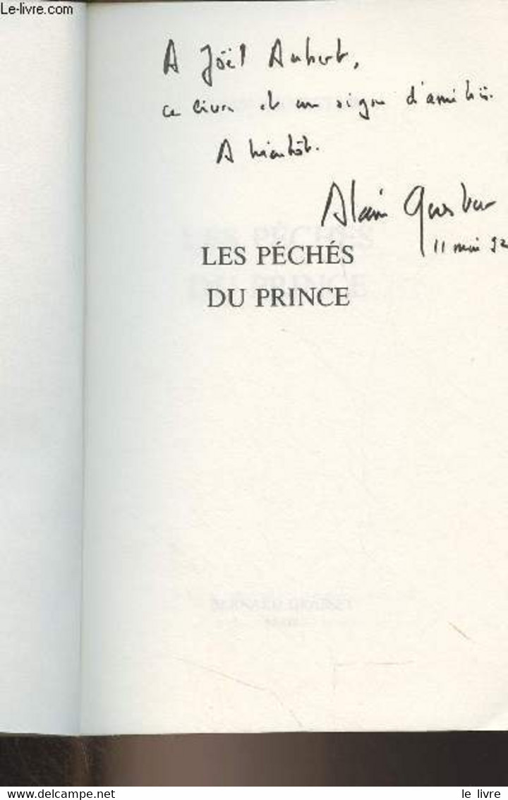 Les Péchés Du Prince - Genestar Alain - 1992 - Livres Dédicacés