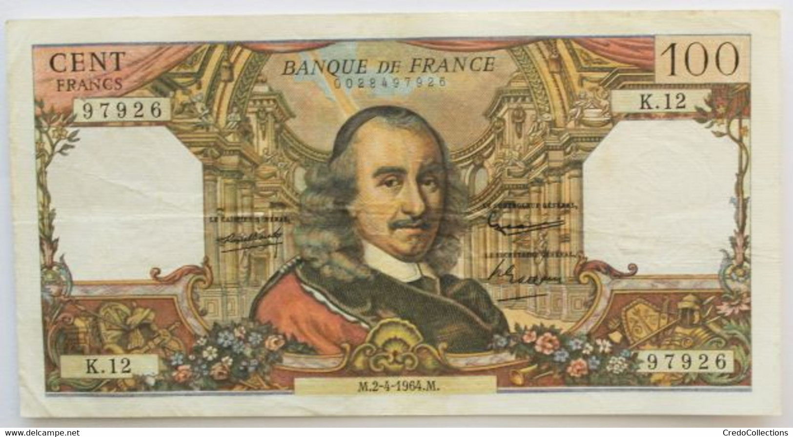 France - 100 Francs - 2-4-1964 - PICK 149a.1 / F65.01 - TTB - 100 F 1964-1979 ''Corneille''