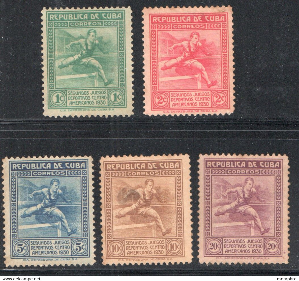 1930  Central American Games  Sc 299-303  MH * - Neufs