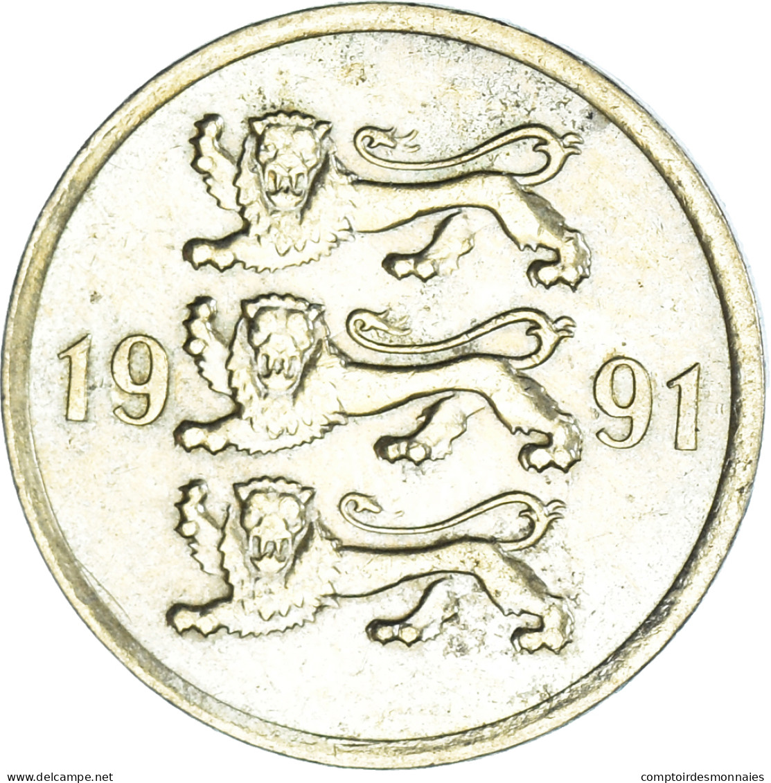 Monnaie, Estonie, 5 Senti, 1991 - Estonie