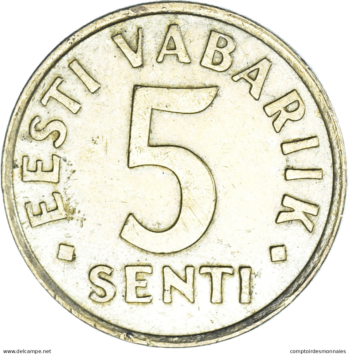 Monnaie, Estonie, 5 Senti, 1991 - Estonie