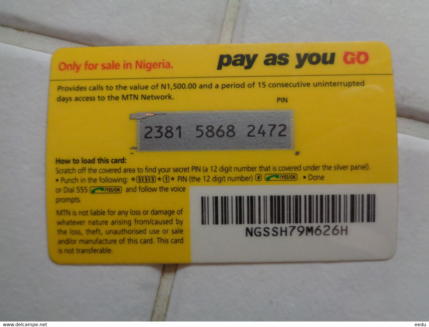 Nigeria Phonecard - Nigeria