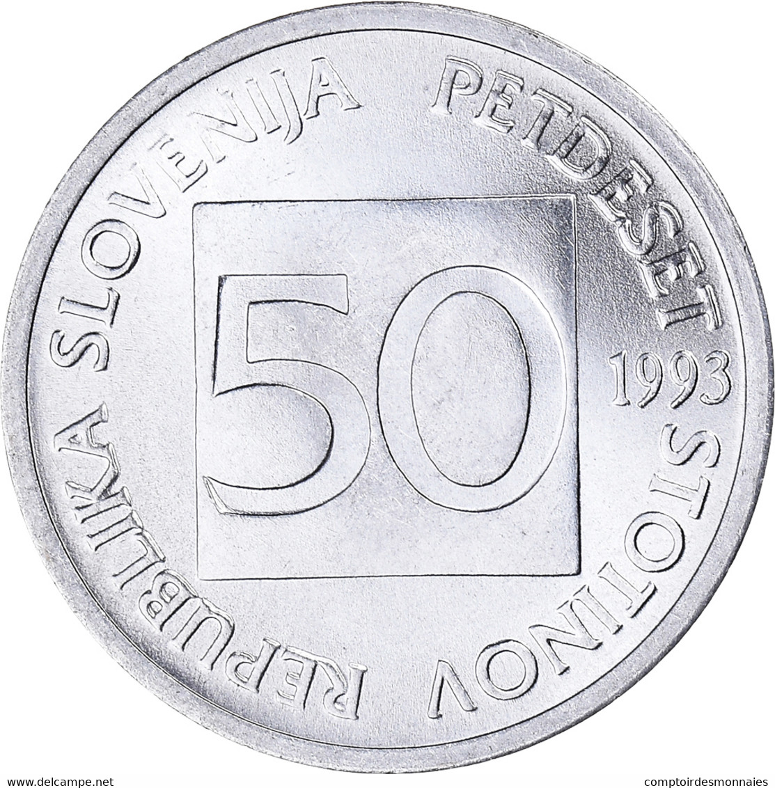 Monnaie, Slovénie, 50 Stotinov, 1993, SUP+, Aluminium, KM:3 - Slovenië