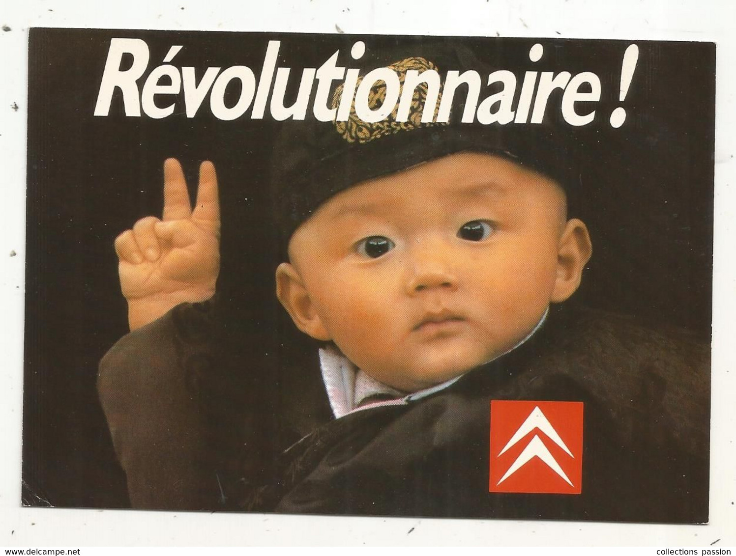 Cp, Publicité , AUTOMOBILE,  CITROEN,  REVOLUTIONNAIRE ! Campagne AX , 1987,  écrite 1988 - Publicité