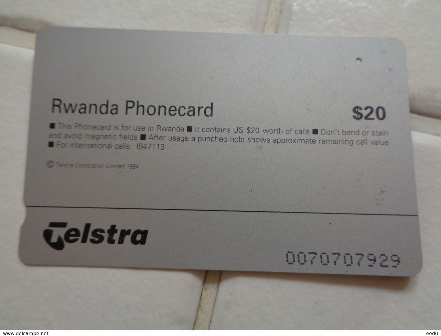 Rwanda Phonecard - Rwanda