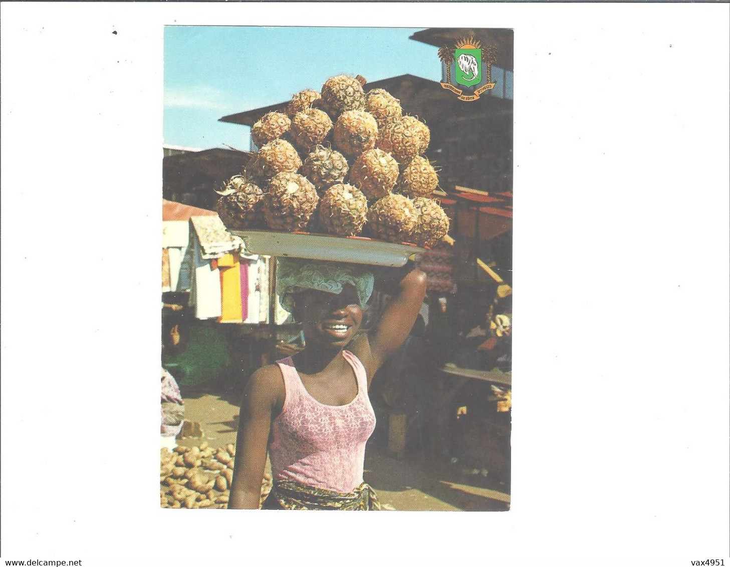 COTE D IVOIRE  MARCHANDE D ANANAS      ****   A SAISIR  ***** - Côte-d'Ivoire