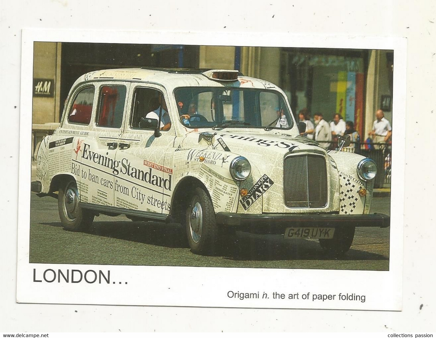 Cp, Automobile, LONDON... ORIGAMI,the Art Of Paper Folding ,  Vierge - Taxis & Cabs