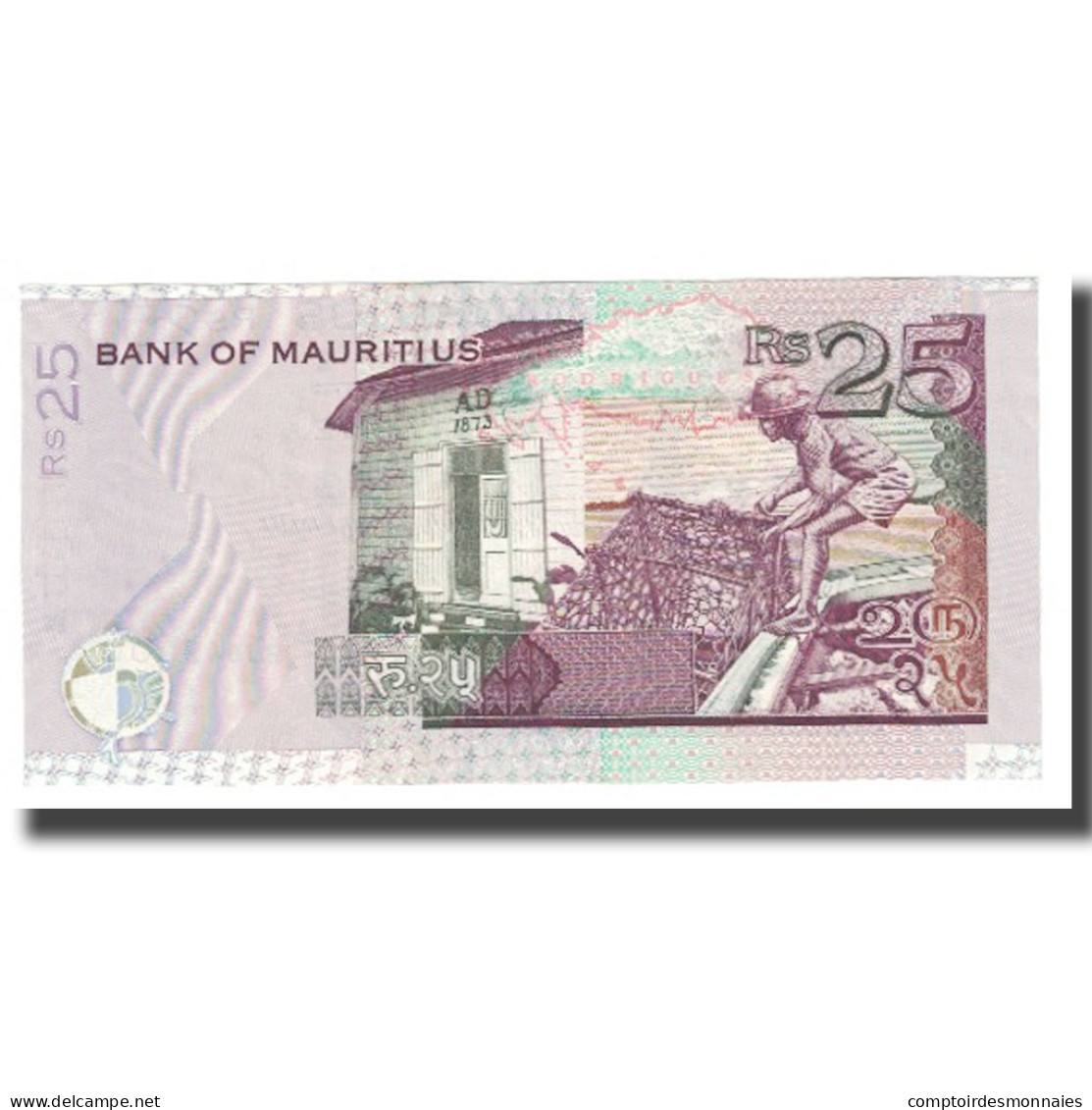 Billet, Mauritius, 25 Rupees, 2001, KM:49a, NEUF - Mauricio