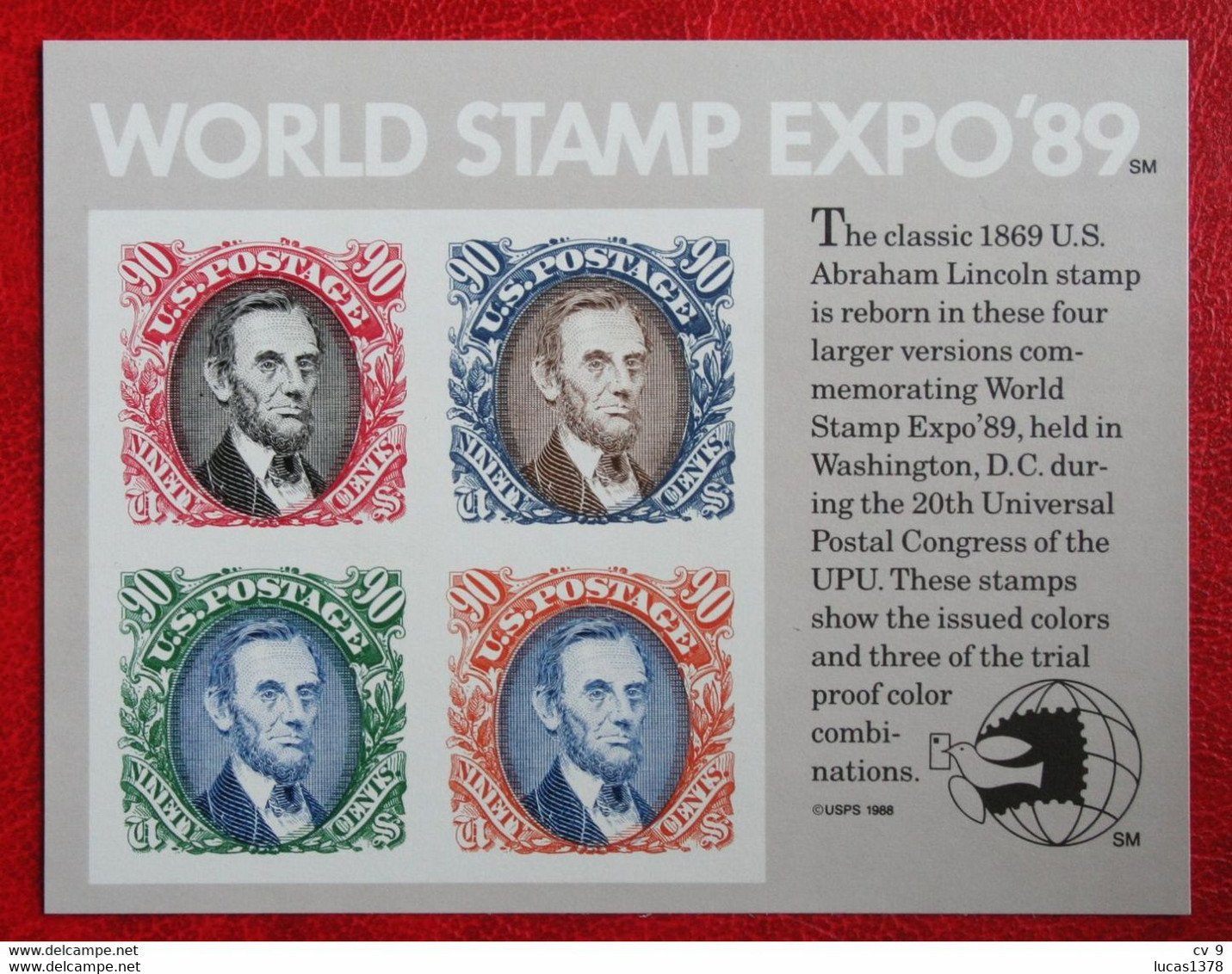 WORLD STAMP EXPO '89 Washington 1989  / MNH** - Blocks & Sheetlets