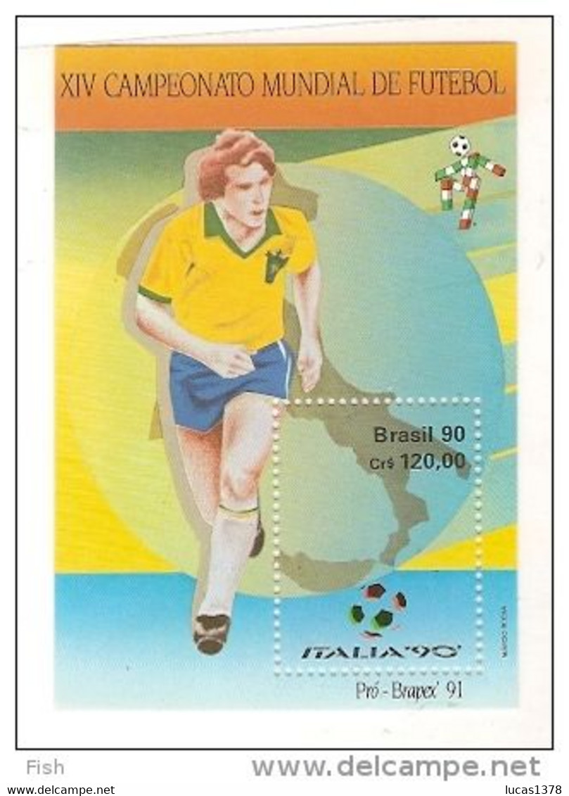 Brazil ** & XIV Campeonato Do Mundial De Futebol, Italia 90 1991 - Blocks & Sheetlets