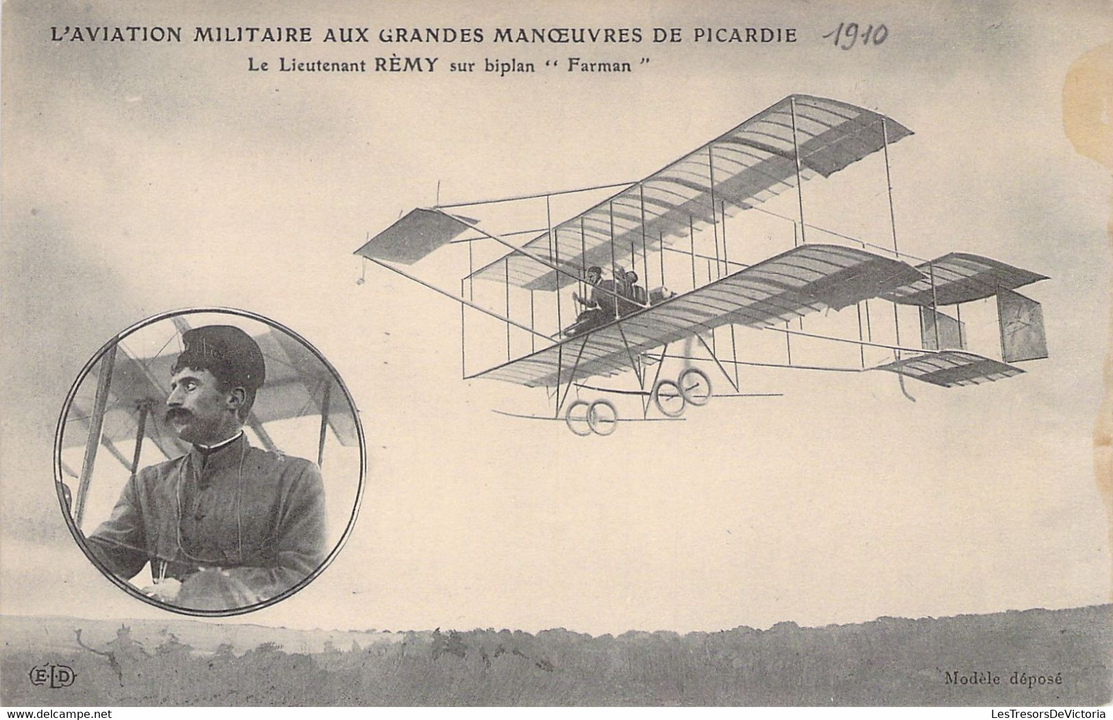 CPA - FRANCE - Aviateur - L'aviation Militaire Aux Grandes Manoeuvres De Picardie - La Lieutenant REMY Sur Farman Biplan - Flieger