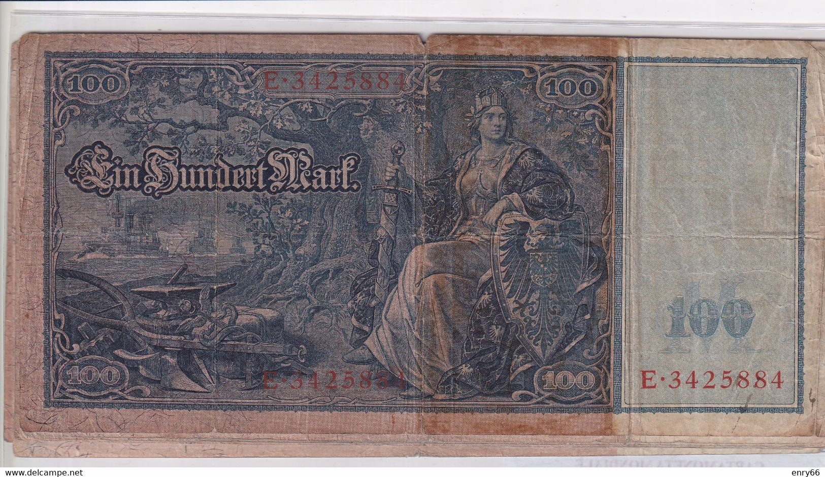 GERMANIA IMPERO 100 MARK 1910 P 42 - 100 Mark