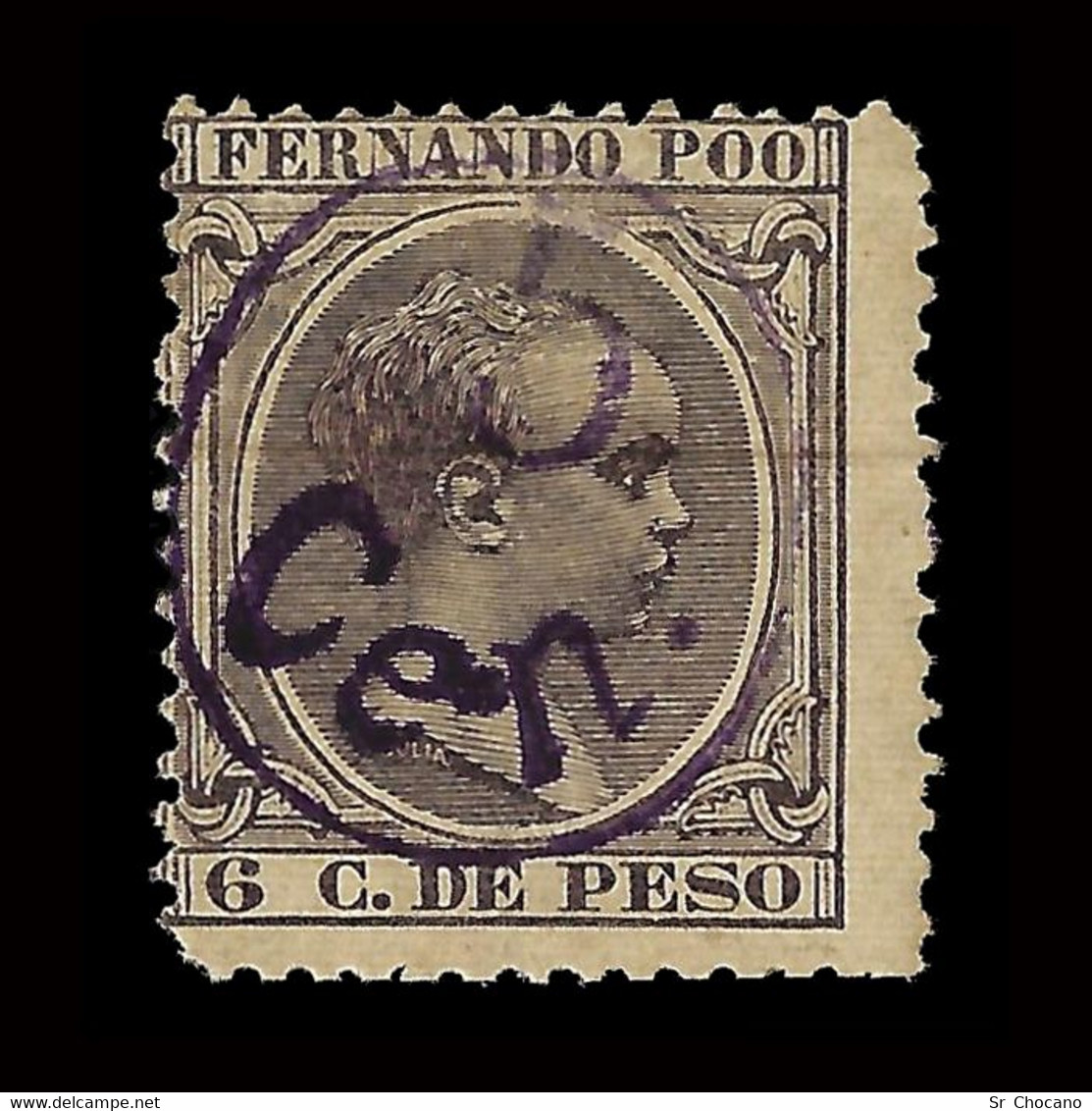 Fernando Poo 1896-00 Alfonso XIII.tipo C.5ct S 6ct.MH.Edifil.40 C. - Fernando Po