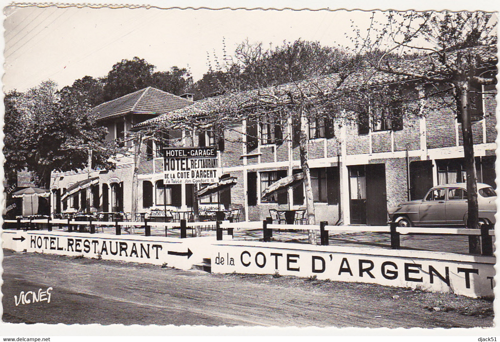 33 - Hôtel De La COTE D'ARGENT - CASTETS-des-LANDES (Landes) - 1958 (Voiture) - Castets