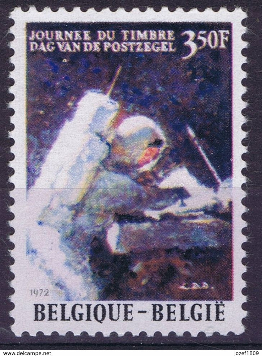 Belgium Space 1972 Apollo 15. Stamp Day. First Canceling On The Moon. - Autres & Non Classés