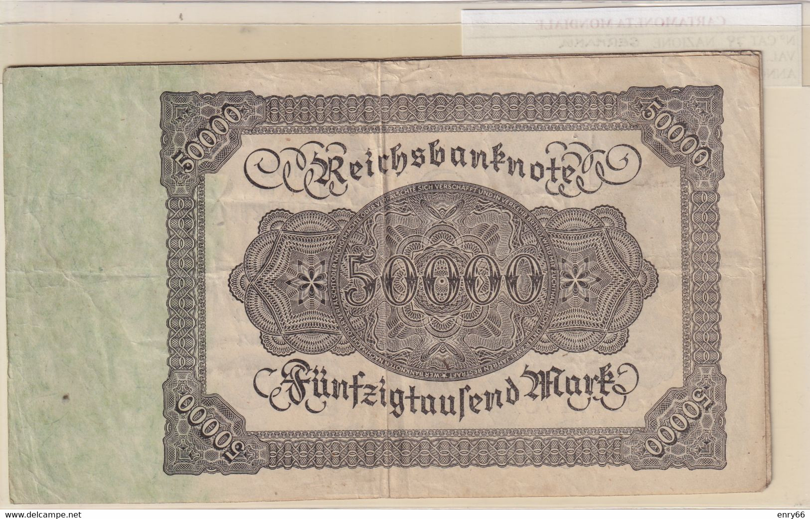 GERMANIA WEIMAR 50'000 MARK 1923 P 79 - 50.000 Mark