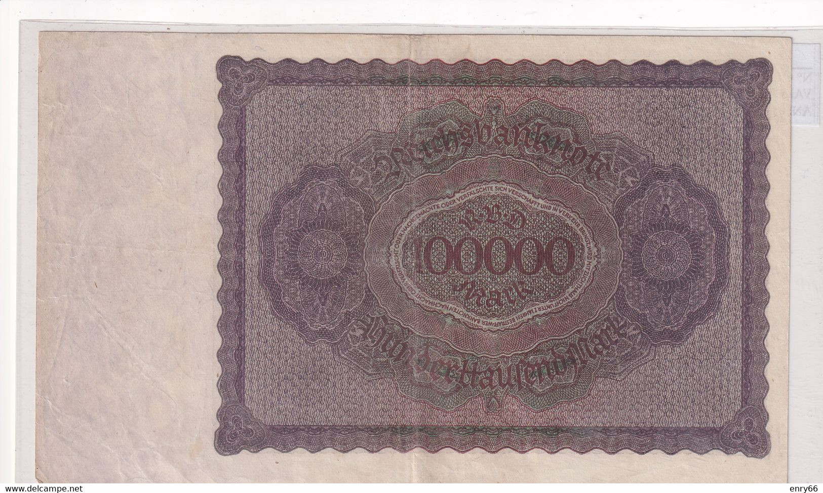 GERMANIA WEIMAR 100'000 MARK 1923 P 83 - 100000 Mark