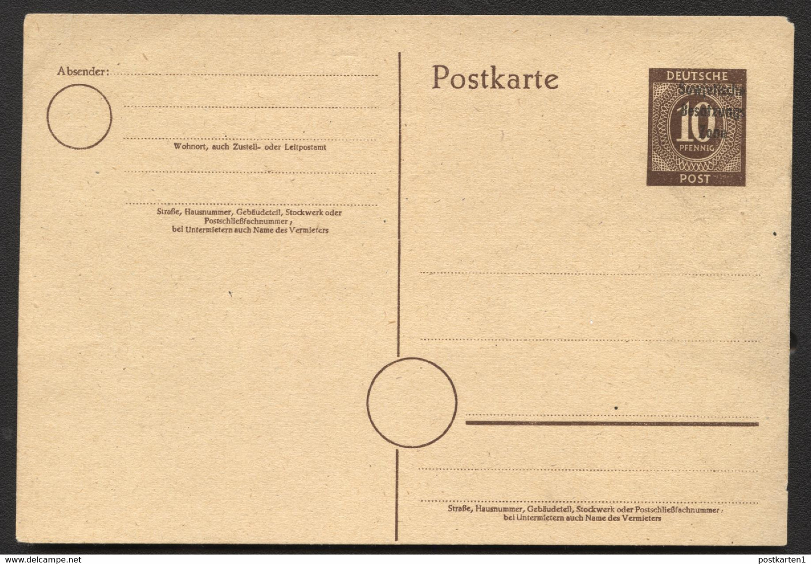 SBZ Postkarte P30I AUFDRUCK Auf P952 Postfrisch 1948 ATTEST RUSCHER 2022 - Ganzsachen