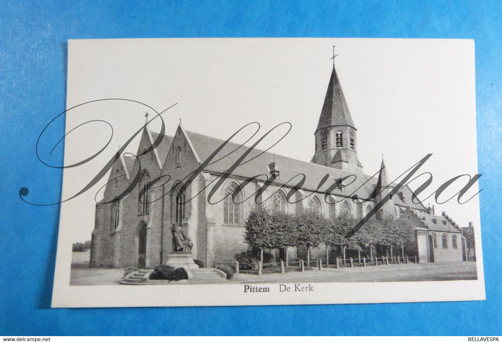 Pittem  Kerk     Foto Privaat Opname Photo Prive, + Postkaart .&  Statue Pater Verbiest Chine China - Pittem