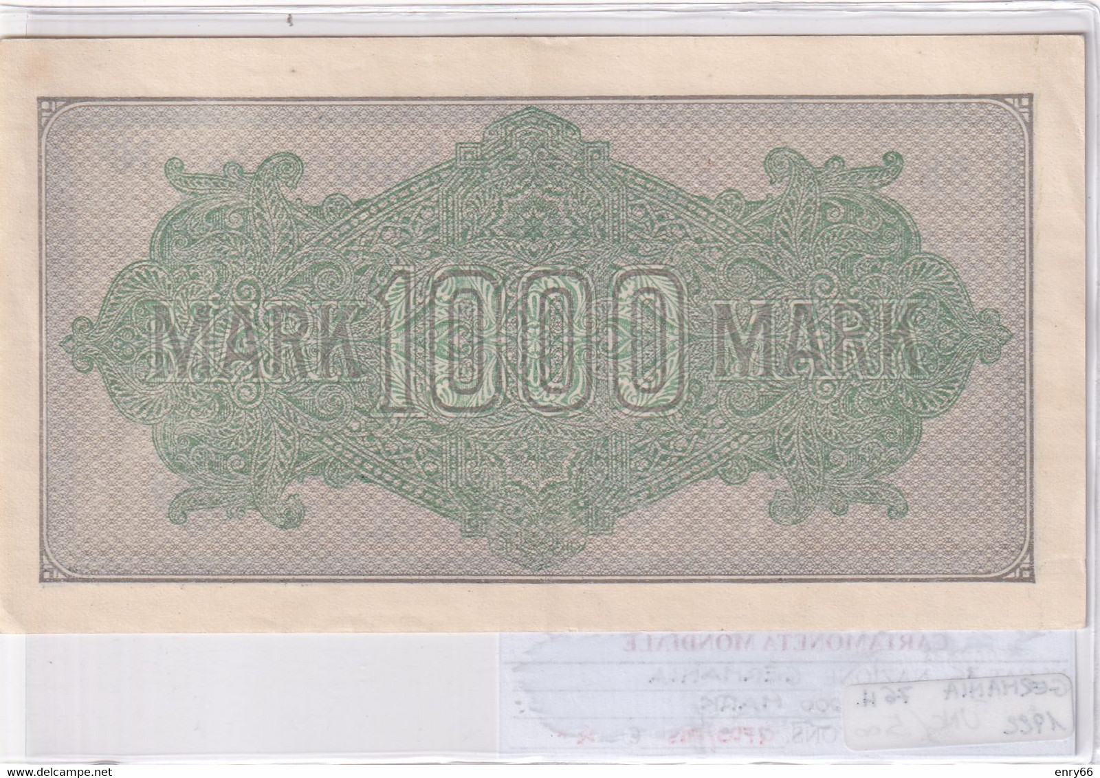 GERMANIA WEIMAR 1'000 MARK 1922 P 76 - 1.000 Mark