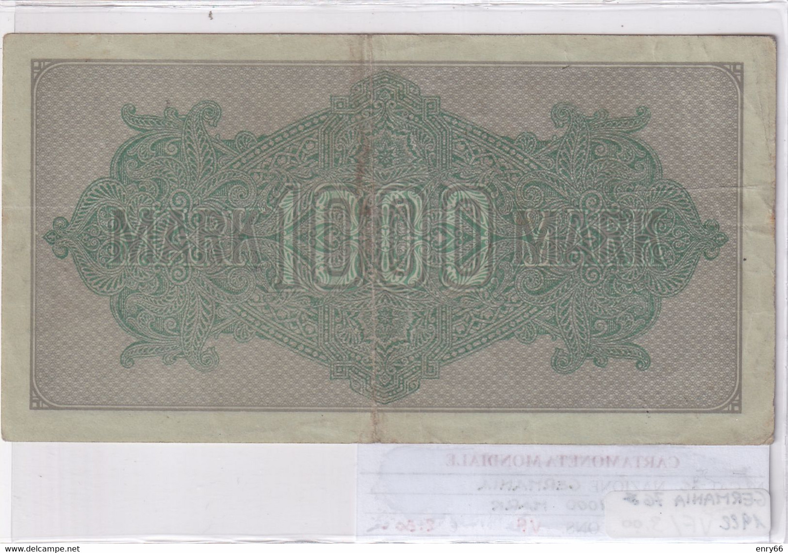 GERMANIA WEIMAR 1'000 MARK 1922 P 76 - 1.000 Mark