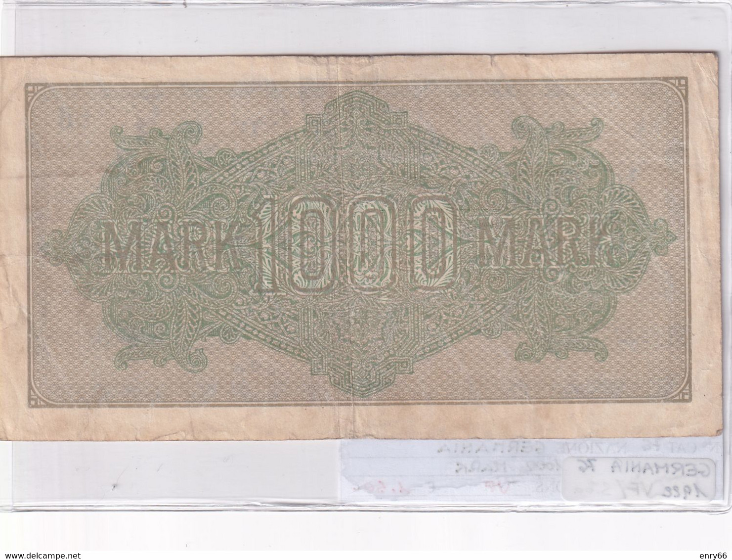 GERMANIA WEIMAR 1'000 MARK 1922 P 76 - 1.000 Mark