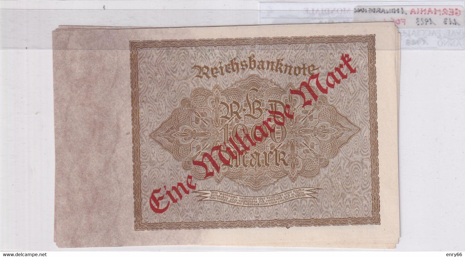 GERMANIA WEIMAR 1 MILLIARDE MARK 1923 P 113 - 1 Mrd. Mark