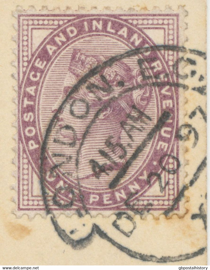 GB „LONDON.E.C .“ Very Fine Hooded Circle Postmark On Fine/very Fine Vintage Pc - Cartas & Documentos