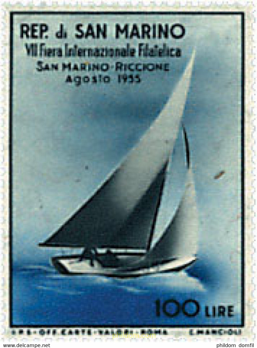 70032 MNH SAN MARINO 1956 8 JORNADA FILATELICA SAN MARINO - RICCIONE - Used Stamps