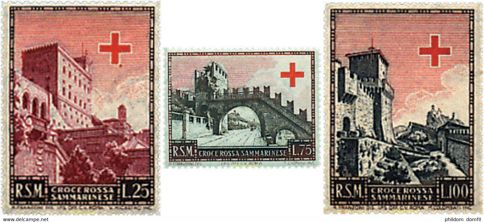 176093 MNH SAN MARINO 1951 FUNDACION DE LA CRUZ ROJA DE SAN MARINO - Usados