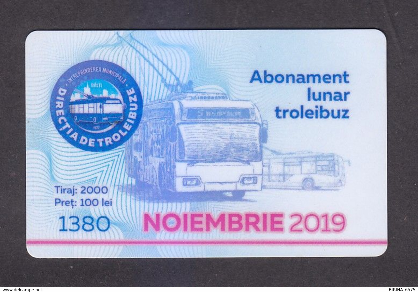TRANSPORT CARD OF MOLDOVA. - 1-20 - Moldavie