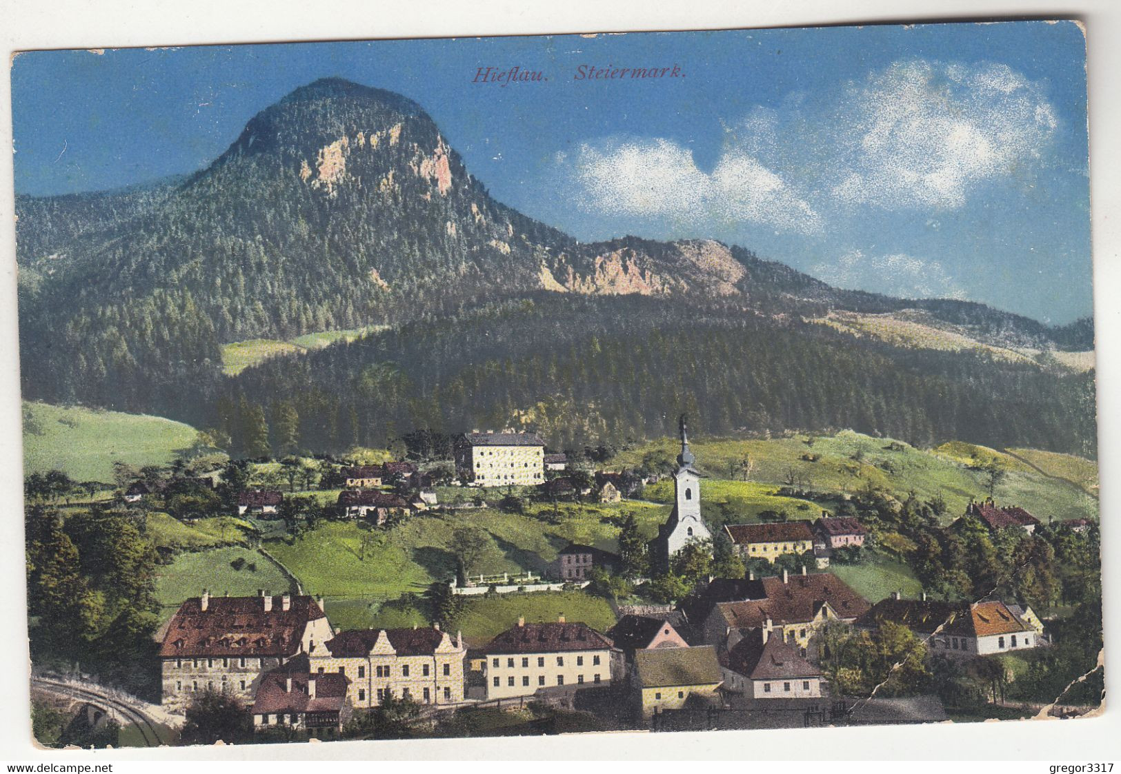 C1616) HIEFLAU - Steiermark - Haus DETAILS Bahnstrecke Kirche ALT ! - Hieflau