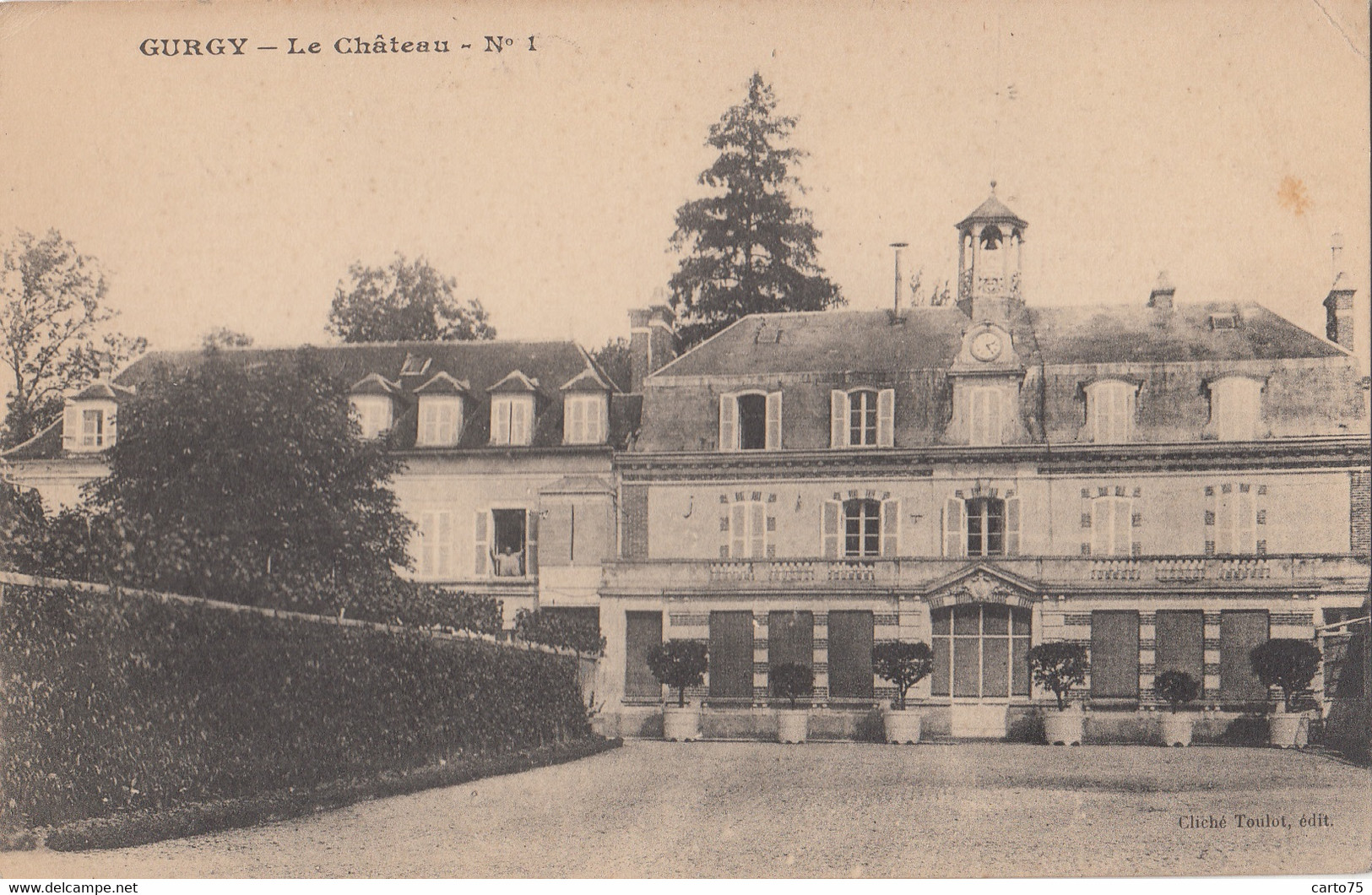 Gurgy 89 - Le Château N° 1 - Editeur Toulot - Correspondance Militaire 1915 - Gurgy