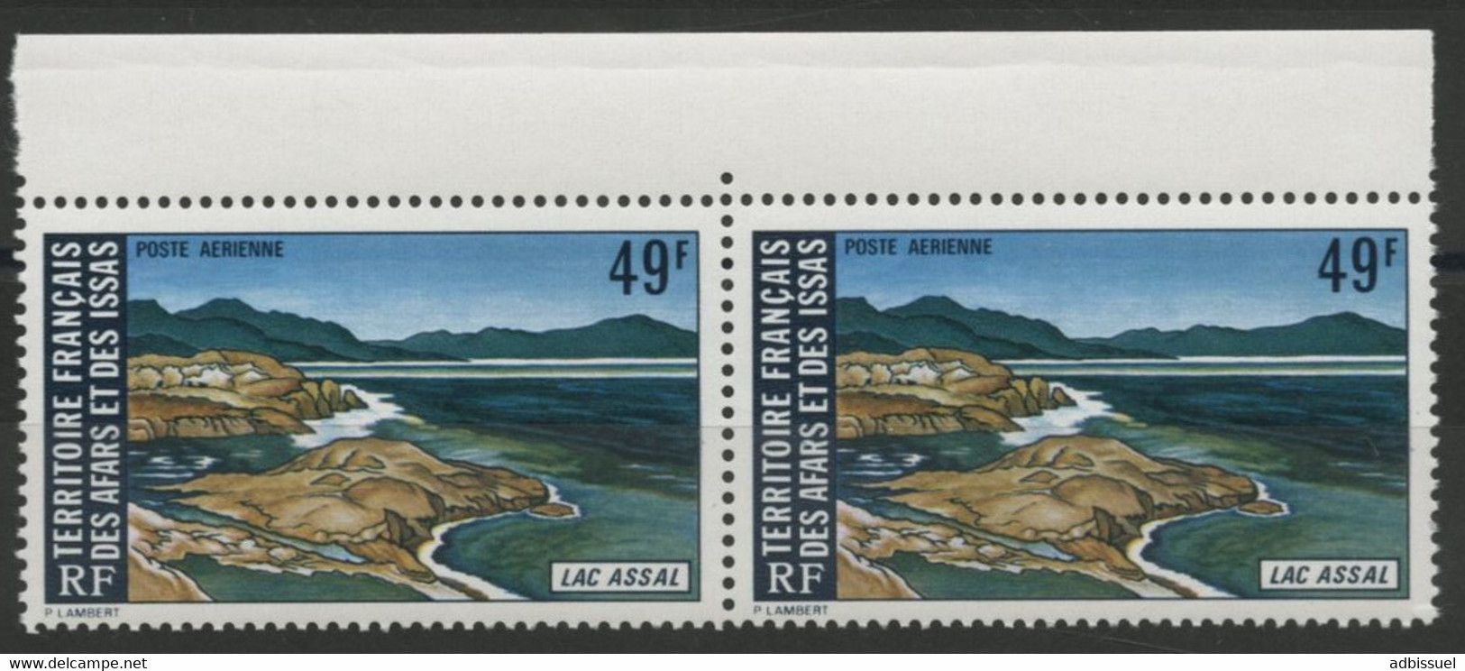 AFARS Et ISSAS COTE 9 € POSTE AERIENNE N° 102 MNH ** PAIRE. LAC ASSAL. TB/VG - Unused Stamps