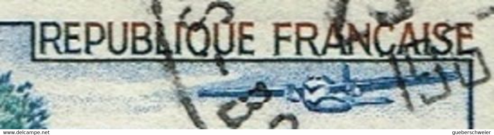 FR VAR 53 - FRANCE N° 1355 Obl. Variété REPUBLIQUE FRANCAISE En Vert - Gebruikt
